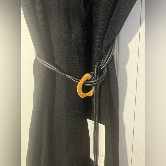 ZARA Women’s Black Knit Belted Dress, M NWT - Picture 13 of 15